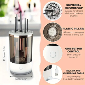 Máquina Limpiadora Automática de Brochas de Maquillaje al por Mayor, Herramienta Portátil para Lavar y Secar Brochas Cosméticas - Product Image 5