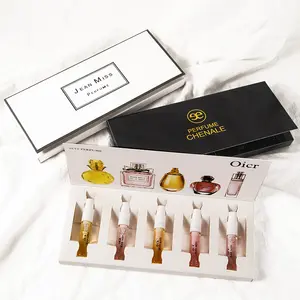 Custom Promotional Cosmetic Paper Storage 5 Pieces Mini Perfume Sample Bottle Cardboard Packaging Boxes