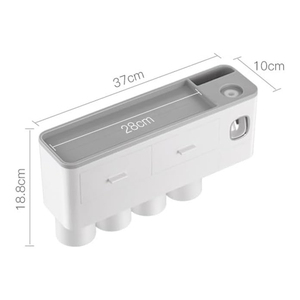 <b>Bathroom</b> <b>Accessories</b> Five-piece <b>Set</b> Eco-Friendly Modern Travel Toothpaste Dispenser Plastic Toothbrush Case Cup Wall Mounted - Product Image 3