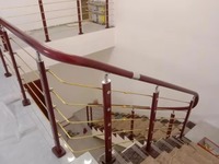 Rampe d'escalier moderne en câble métallique noir en acier inoxydable pour ferme, chambre, sous-sol, terrasse et parc