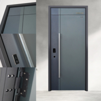 Porte d'entrée extérieure en acier de sécurité personnalisée, pare-feu et pare-balles, pour appartement