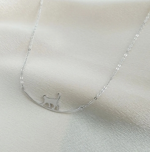 Joyería Loveher, collar <span class=keywords><strong>de</strong></span> gatito delicado a la moda <span class=keywords><strong>de</strong></span> lujo, regalos <span class=keywords><strong>de</strong></span> <span class=keywords><strong>Navidad</strong></span>, latón plateado 925, no es fácil <span class=keywords><strong>de</strong></span> desvanecer - Product Image 3