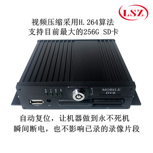 LSZ Mobile Dvr de 4 canales, 8-36 V, voltaje amplio, grabación local con una sola tarjeta para vigilancia de vehículos - Product Image 5
