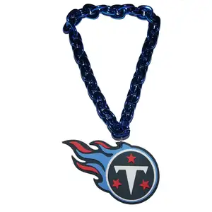 Commercio all'ingrosso/personalizza 3D EVA Foam collana di grandi dimensioni NFL Tennessee Titans Fan Chain Fanfave Fanchains collana