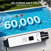 Cellule de sel de remplacement IC60 compatible avec Pentair IntelliChlor EC-521105 (521105) pour piscines enterrées à eau salée de 60 000 gallons