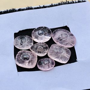 100% genuino Rosa morganita tallada piedra preciosa para la fabricación de joyas tamaño de elección múltiple - Product Image 1
