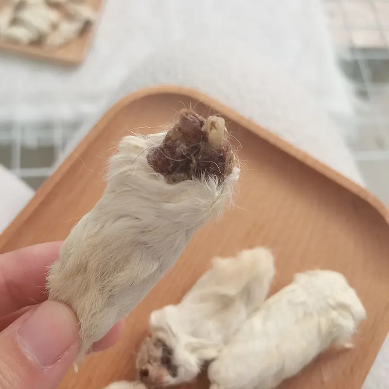 Rabbit Feet with fur Pet treats dog treats wholesale natural dog treats supplier