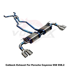 Vortex Exotic Gradient Ti Header <b>Back</b> Setup Featuring Vacuum Valve For Porsche Cayenne 958 958.2 Tuning - Product Image 2