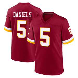 Hoogwaardige gestikte Washington shirts # 5 Jayden Daniels # 52 Stijlen Home Maroon Game Voetbaluniform Groothandel Herenkleding - Product Image 6