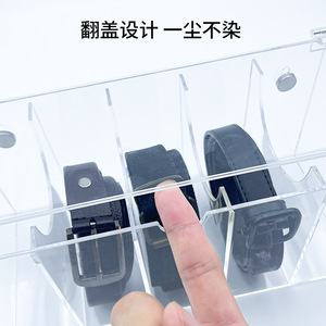 Acrylic Storage Box 40x13.5x13.5 Cm 4 In 1 Cosmetic Desktop Organizer Transparent Dustproof <b>Display</b> <b>Case</b> - Product Image 3