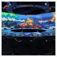 60 scènes thématiques intégrées Salle immersive 3d intérieure Projection de cartographie interactive holographique 5500LM Projection immersive 3d