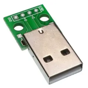 10 buah modul konverter adaptor DIY papan PCB 2.54MM DIP Plug USB pria tipe A UNTUK Arduino