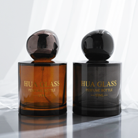 Beliebteste Glänzende Farbige Glas-Parfümflasche 30ml 50ml 100ml Parfümflasche mit Crimp-Hals und Runder Box