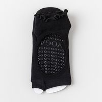 Chaussettes antidérapantes en coton respirant à bout ouvert et à volants tricotés sur mesure de haute qualité pour adolescentes et femmes, idéales pour le yoga
