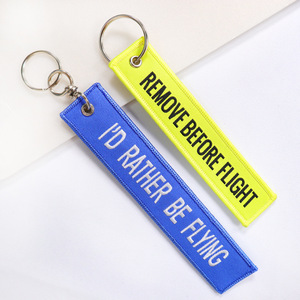 พวงกุญแจปักโลโก้แบบกำหนดเอง พร้อมผ้าคุณภาพดี ป้ายห้อยพวงกุญแจ ป้ายปักเปล่า - Product Image 4