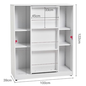 Meuble de rangement moderne de style nordique pour salon, bibliothèque, armoire de rangement pour salle à manger, buffet en métal pour chambre à coucher - Product Image 2