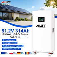 Kedatangan Baru Kit Kotak DIY Baterai LiFePO4 16KWH 51.2V 314Ah 8000 Siklus JK 200A BMS Penyimpanan Energi Surya Rumah Kit Baterai DIY