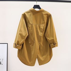 Blusa Feminina de Novo Design, Manga Longa, com Fenda, Estilo Casual e Solto - Product Image 2