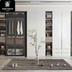 <span class=keywords><strong>Armario</strong></span> familiar moderno de madera YVT con estantes de almacenamiento, barra para colgar ropa <span class=keywords><strong>extensible</strong></span>, <span class=keywords><strong>armario</strong></span> de dormitorio de alta calidad - Product Image 1