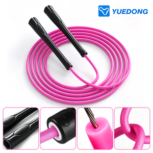YUEDONG Corda per Saltare Portatile di Alta Qualità con Velocità Regolabile, Sistema a Basso Attrito in PVC per Allenamento Cardio e Fitness - Product Image 2