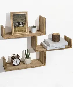 Hochwertige Holz regale Wand Display Bilder Pflanzen Lager regal für Wohnzimmer