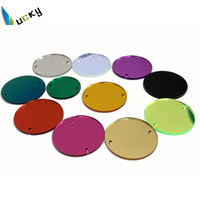 Chanceux en vrac acrylique miroir danse robe ronde en plastique paillettes robe or clair couleur argent acrylique strass robe latine