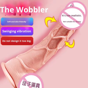 Jiuai Swing King Dildo électrique réaliste en silicone artificiel avec ventouse, masturbateur souple, dispositif de masturbation féminine 100% - Product Image 2