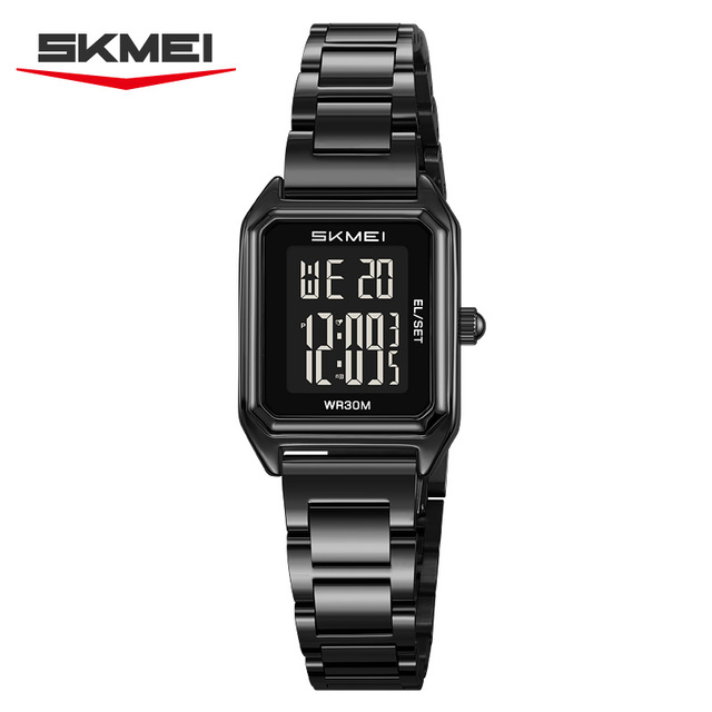 Women SKMEI 2493 Chronograph Dress Decoration Customize Waterproof Square Outlook Minimalist Simple Digital Lady Watch
