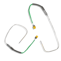 Sonde PT100 de qualité industrielle avec armure flexible pour itinéraires d'installation complexes - Plage de -50 à 200°C - Précision de 0,2°C