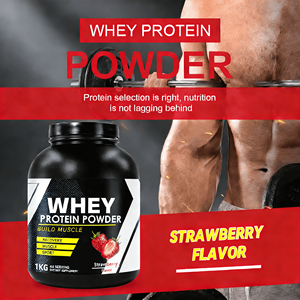 Sıcak Fırsat Yetişkin Çilek Aromalı Whey <span class=keywords><strong>Protein</strong></span> Tozu Kas Geliştirme İçin 20-29g/Port 1kg Kendi Markanız OEM Toptan - Product Image 5