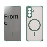Étui de protection transparent anti-traces de doigts en silicone gel magnétique pour Samsung A17 et S25 FE