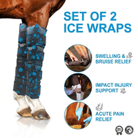 Bottes de compression isothermes pour chevaux – Grandes bandes de thérapie par le froid pour genoux, hanches et chevilles – Compresses de gel glacées pour la récupération et les blessures