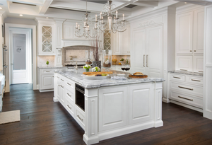 Canada Various <strong>Millwork</strong> Modern White Solid Wood Kitchen With Large Quartz Island Customized Kitchen <strong>Cabinet</strong> - Product Image 2