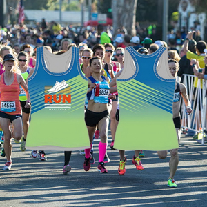 Custom <b>Singlet</b> Sublimation <b>Running</b> <b>Singlet</b> Marathon Dry Fit Vent With Logo - Product Image 1