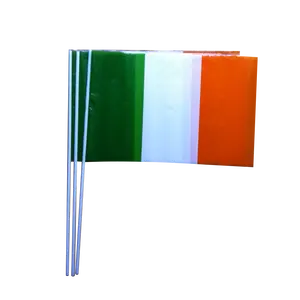 Stock Europe Cup Custom Football Mini Country Flag Hand Waving Flag irlanda