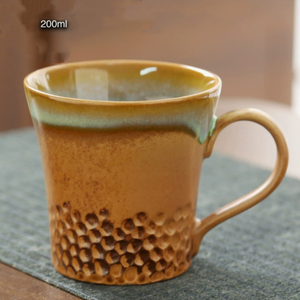 ถ้วยกาแฟลายอูฐและต้นปาล์มที่วาดด้วยมือแนววินเทจถ้วยน้ำเครื่องปั้นดินเผาหยาบทำด้วยมือแก้วชาแปลกใหม่ไม่เหมือนใคร - Product Image 6