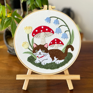 Handmade Mushroom Embroidery DIY Material <b>Kit</b> Bright <b>Sewing</b> Weaving Toys-for Crafting & Creativity Premium Craft Supplies - Product Image 2