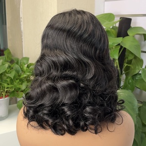 Parrucca Glueless con Frontale in Pizzo 5x5 per Donne Europee e Americane, Capelli Umani Veri con Onde Morbide, Completamente Intrecciata a Mano - Product Image 2