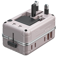 Adaptor perjalanan Universal Desain koper kreatif baru EU US UK AUS Plug semua dalam satu GaN PD 35W Adaptor perjalanan pengisian daya Cepat