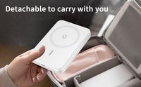 Support de charge 3-en-1, chargeur sans fil 15W avec batterie externe 5000mAh pour montres connectées et écouteurs sans fil