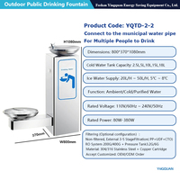 Fontaine à eau froide électrique en acier inoxydable 304 pour animaux de compagnie, à poser sur pied, pour usage extérieur public