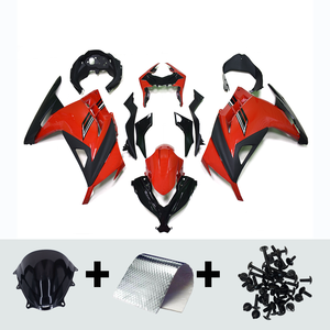Carenados Rojo Negro Brillante para <span class=keywords><strong>Kawasaki</strong></span> EX300R <span class=keywords><strong>Ninja</strong></span> <span class=keywords><strong>300</strong></span> 2013 14 <span class=keywords><strong>2015</strong></span> 2016 2017 - Product Image 1