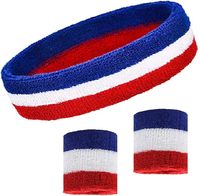 Ensemble de bandeaux bandeaux de sport en coton Bracelet en tissu éponge Sweat Basketball Poignet Bandeaux et bandeaux