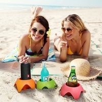 66100 # Porte-gobelets de plage portable léger et étanche en PP pour le camping et la randonnée avec porte-boissons et outils