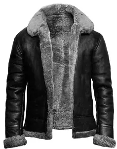 फैक्टरी प्रत्यक्ष ऊन गैर-लौह OEM कस्टम लोगो छोटे मात्रा पुरुषों पु चमड़े का जैकेट जैकेट पुरुषों की सर्दियों चमड़े
