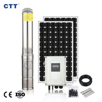 Pompe submersible solaire multi-étages sans balais à courant continu haute efficacité en acier inoxydable 3 pouces 24V 300W 0,5 CV pour forage au Ghana