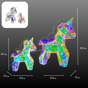 Figura de Unicornio Iridiscente 3D, Escultura Animal Holográfica Prismática, Centro de Mesa Luminoso para Decoración Moderna del Hogar, Venta al Por Mayor - Product Image 6