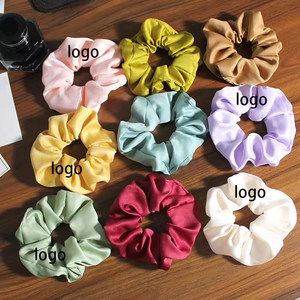 Bán Buôn Thời Trang Đơn Giản Polyester Satin Đàn Hồi Lớn Rắn Màu Tóc Quan Hệ Tóc Đuôi Ngựa Chủ Scrunchies Tóc Ban Nhạc Cho Phụ Nữ - Product Image 4