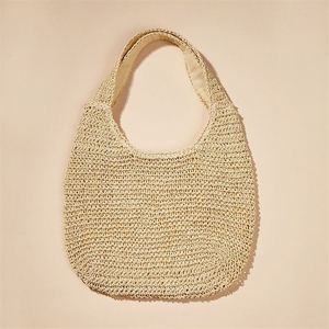 Borsa in Fibra di Bambù, Pochette in Paglia Rosa, Set di <span class=keywords><strong>Borse</strong></span> e Cappelli da Donna Stile Italiano Naturale - Product Image 3