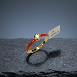 New Design Bella Women S925 14K <b>Gold</b> Plated Minimal Pink <b>Opal</b> Gemstone <b>Ring</b> Customizable OEM ODM Thailand Factory Party - Product Image 2